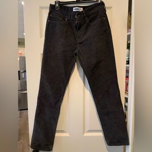 Men’s black corduroy Old Navy slim fit flex pant.